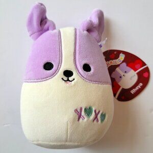 Rheya the Purple Corgi 5" Squishmallow dog Valentine's Day, brand new